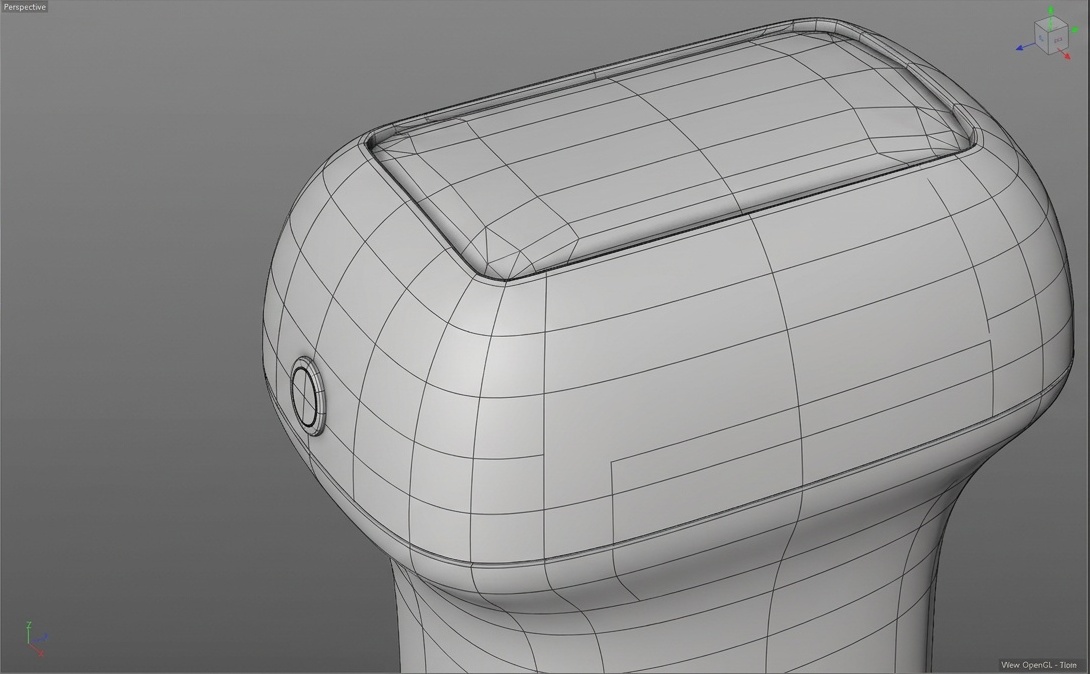 Working viewport, top detail