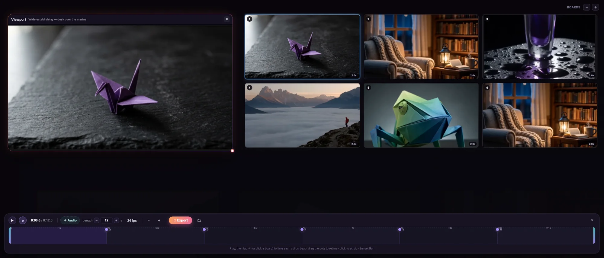 Cut: play the boards like an edit