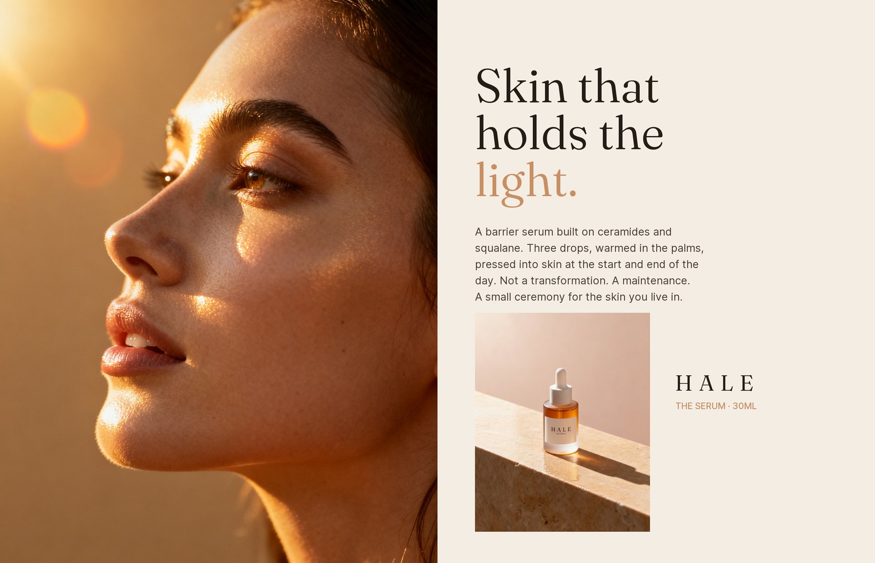 HALE, Print + out of home Magazine spread 1