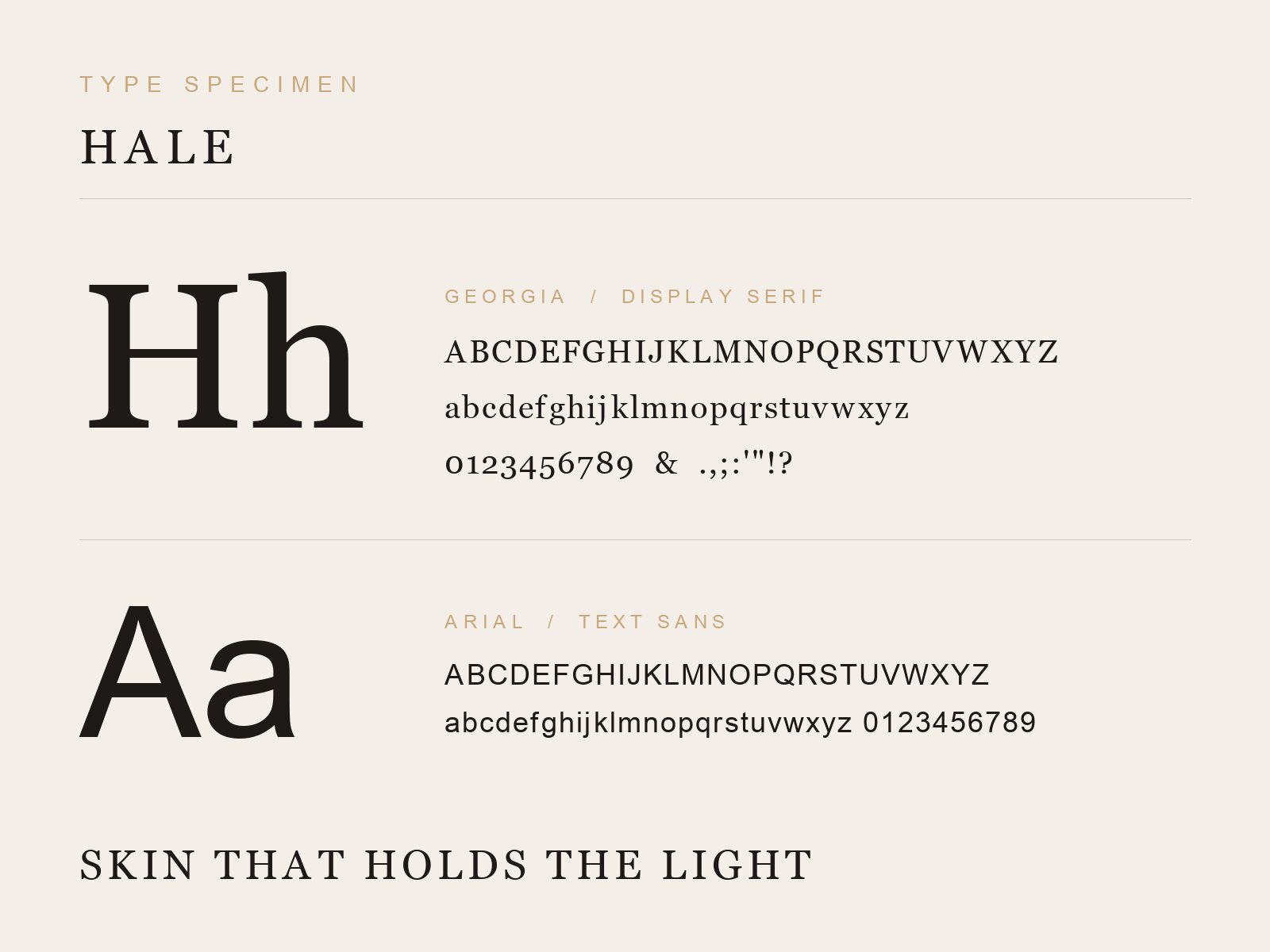 Type specimen
