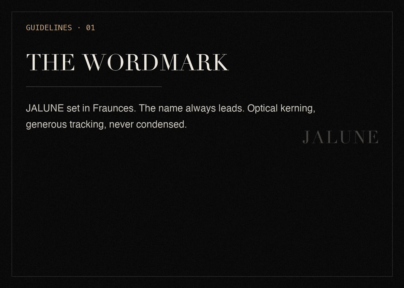 JALUNE brand book