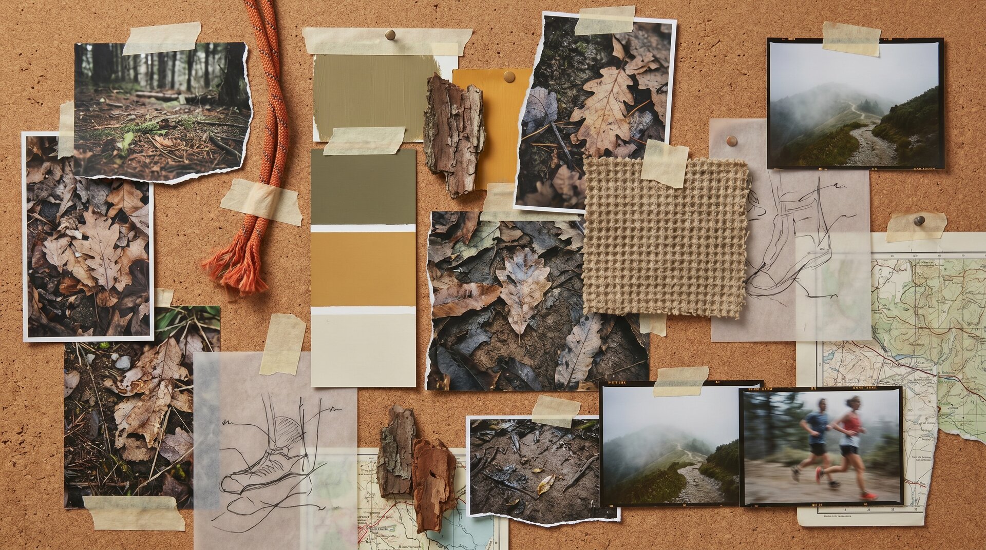 The inspiration board, gathered before any design
