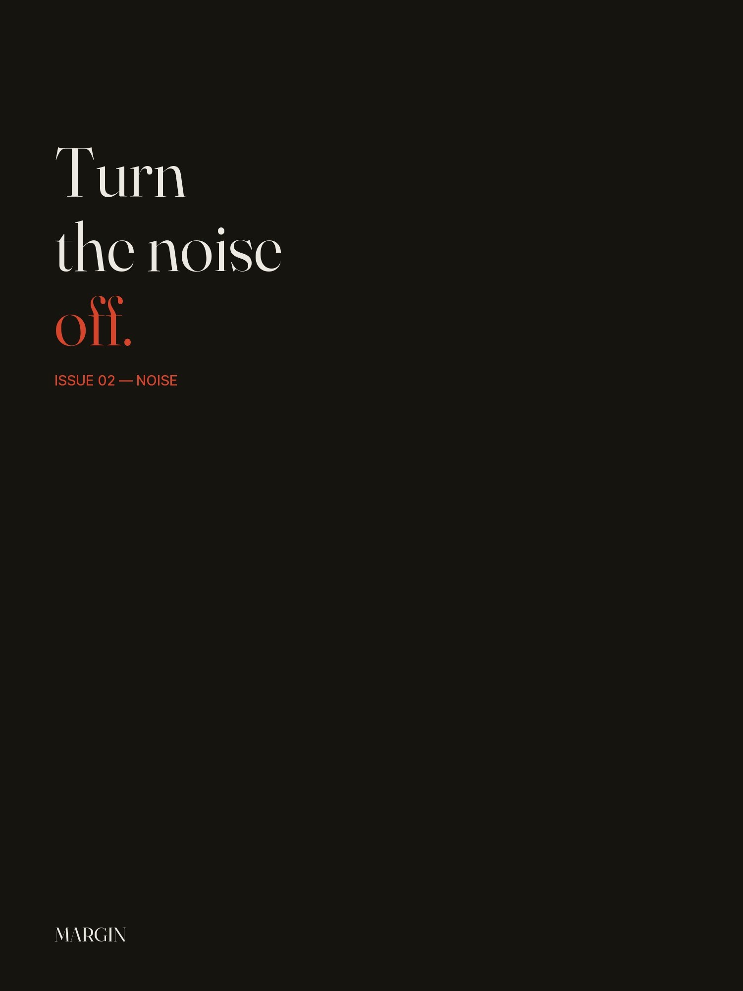 MARGIN, Poster series Pull-quote posters 3