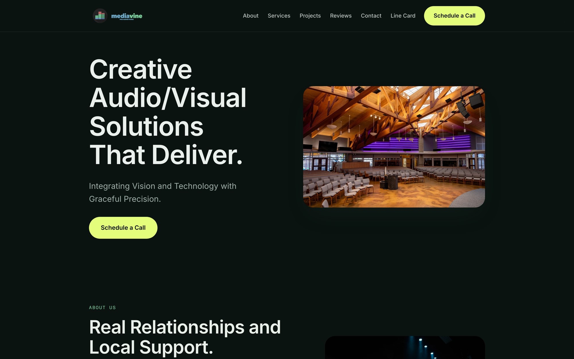 mediavineproav.com, rebuilt end to end in code