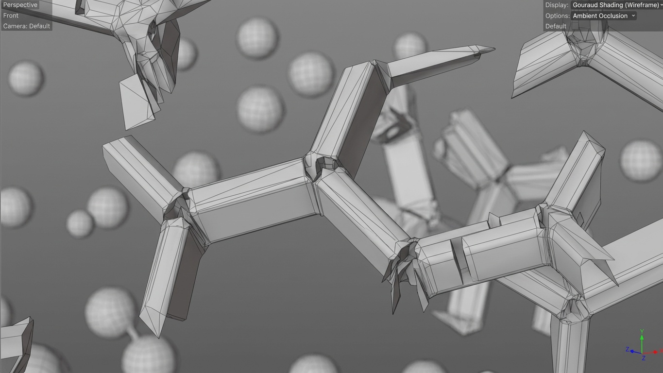 Working viewport, fracture rig